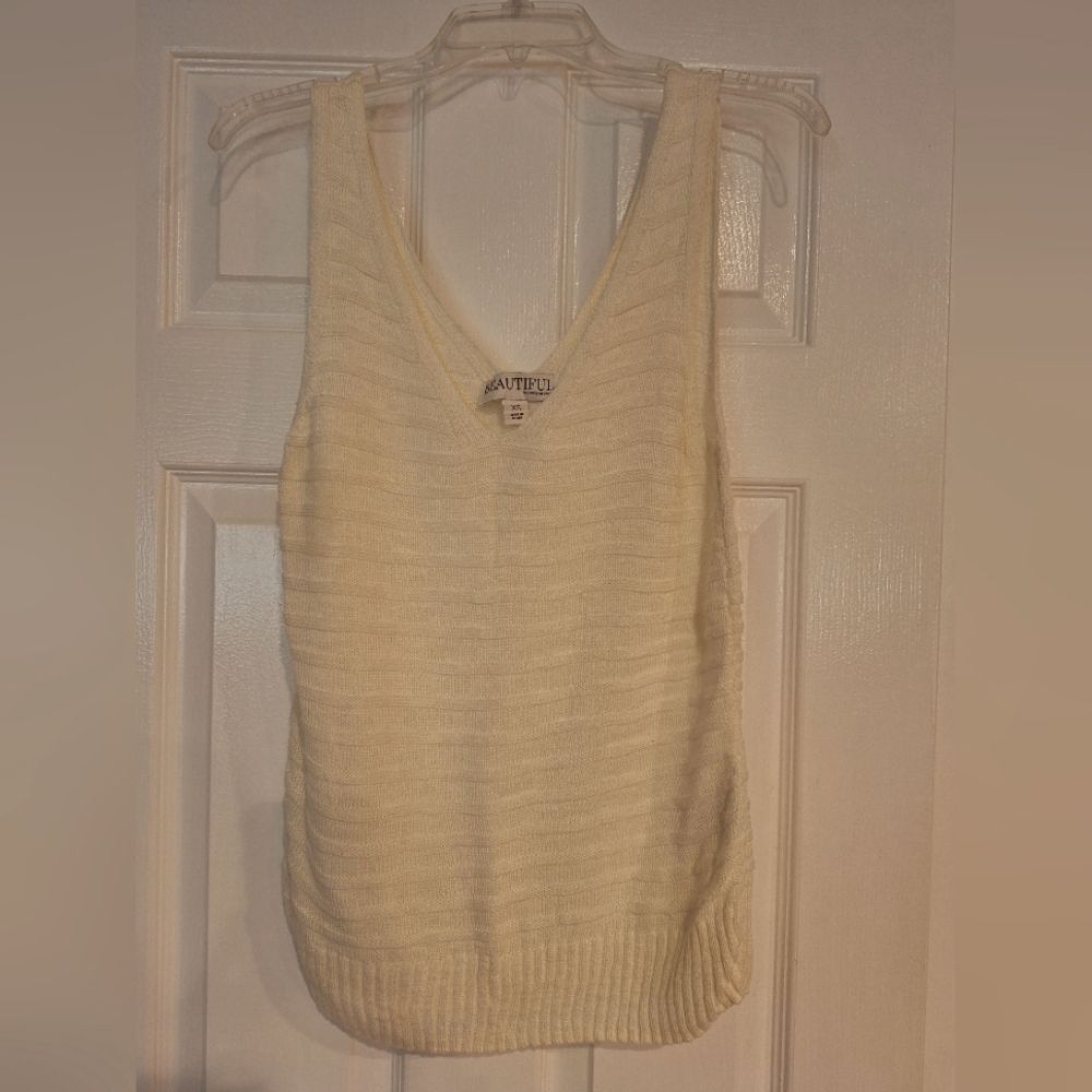 Beautifulby LAWRENCE ZARIAN Women's Cream Knit Top NWOT